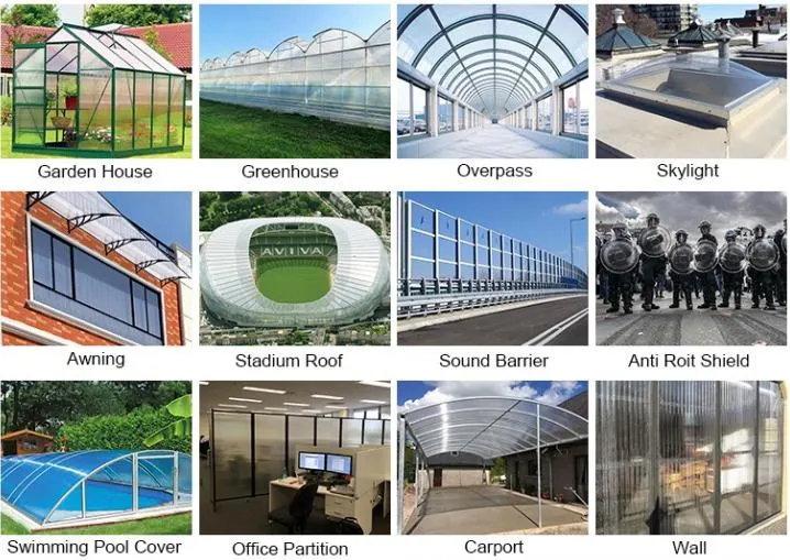 2.1x5.8m Polycarbonate Sheet with Flame Retardant UL94 V-0 Rating 0