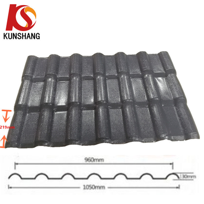 Heat Insulated UV Resistance ASA Coated Spanish PVC Roofing Tile