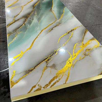 Fireproof PVC Wall Panel Decorations for High-End Apartment UV wall board