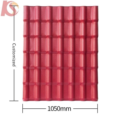 Customized ASA Synthetic Sheet Heat Resistance -40 70 Celsius for Elegant and Durable Resin Roof Tile