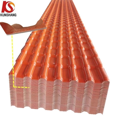 Indian Popular Spanish Style Shingle ASA Coated UPVC PVC Synthetic Roof Tiles with Customized Option and Fire Protection B1