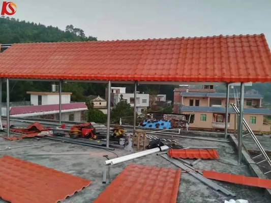 15 Years Color Lasting Synthetic Resin ASA PVC Spanish Roof Tile with B1 Fire Protection