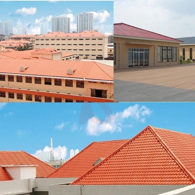 1050mm*5694mm 4 Layer UPVC Teja Espanola Colonial Synthetic Resin Roof Tile Spanish PVC Roofing Sheet with Custom Length