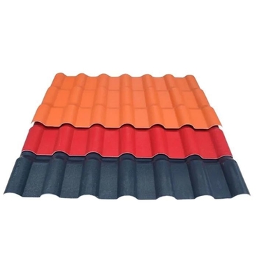 ASA Surface Sound Insulation Plastic Material 1050mm Width PVC Teja Synthetic Resin Roof Tile for Rome and Spanish Market