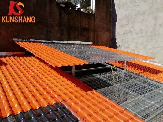 Plastic Resin Spanish Roof Tiles with 2.3-3.0mm Thickness and Package Size 35.00cm * 30.00cm * 15.00cm