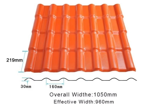 Listing Building Materials Trapezoidal ASA Resin Synthetic Roofing Tile Package Size 35.00cm * 30.00cm * 15.00cm