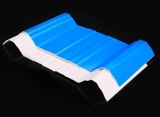 Yellow 910mm Soundproof Modern Style Corrugated Plain Roof Tile for Outdoor using ASA UPVC Material