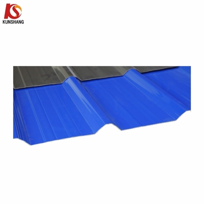 Yellow 910mm Soundproof Modern Style Corrugated Plain Roof Tile for Outdoor using ASA UPVC Material