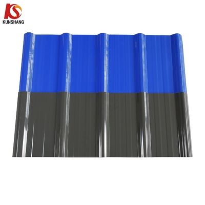 Yellow 910mm Soundproof Modern Style Corrugated Plain Roof Tile for Outdoor using ASA UPVC Material