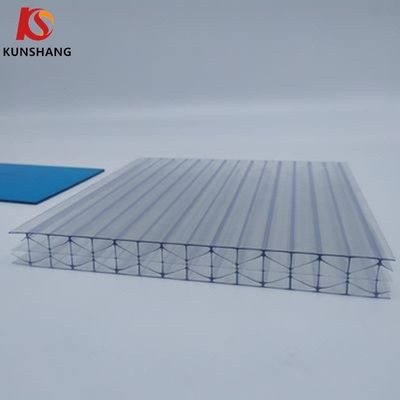 Polycarbonate Roof Tile Sun Sheets PC Embossed Sheets 2100mm Multi-Wall Multi Layers Honeycomb X Structure PC Polycarbonate