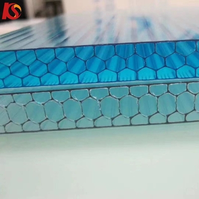 Polycarbonate Roof Tile Sun Sheets PC Embossed Sheets 2100mm Multi-Wall Multi Layers Honeycomb X Structure PC Polycarbonate