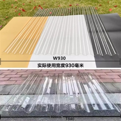 T840 Corrugated Laminas Policarbonato Polycarbonate Sheet Durable Plastic PC Material Durable Package Gross Weight 2.000kg